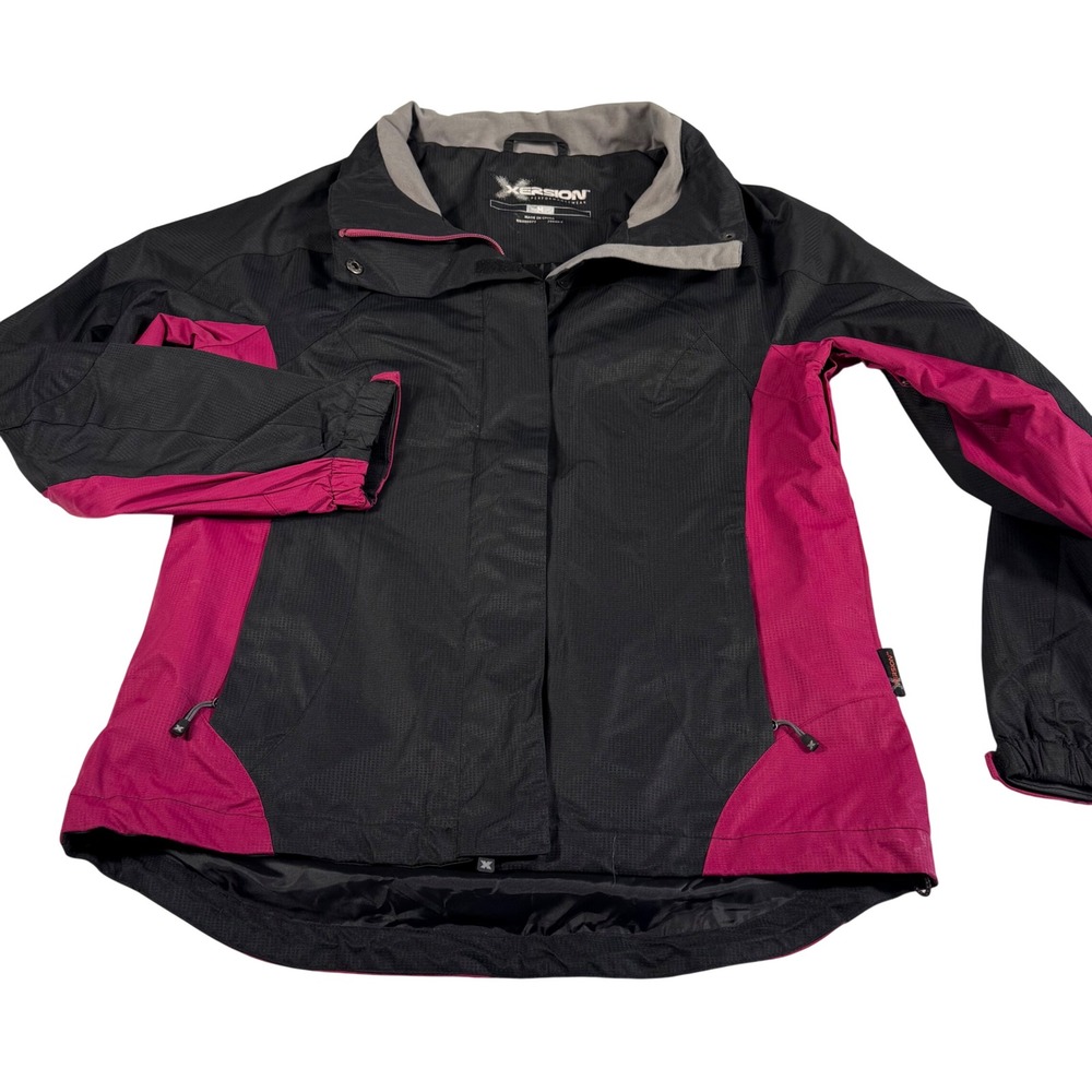 Xersion Performance Wear‎ Black Pink Colorblock Jacket Womens Size M Lightweight